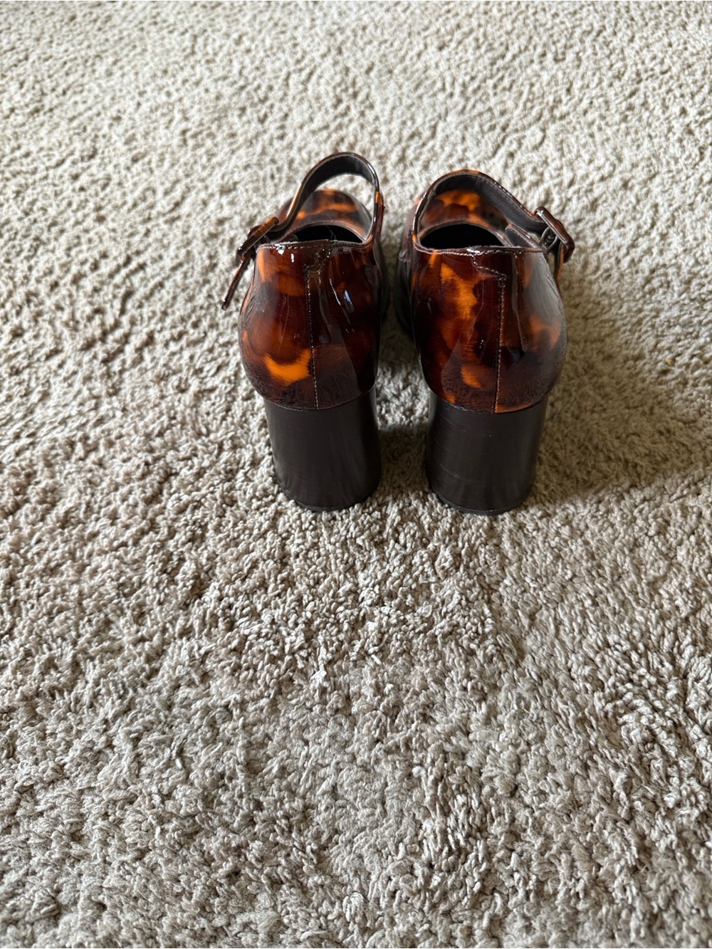 Seychelles Tortoiseshell Mary Jane Mules in Brown and Amber - Picture 4 of 6